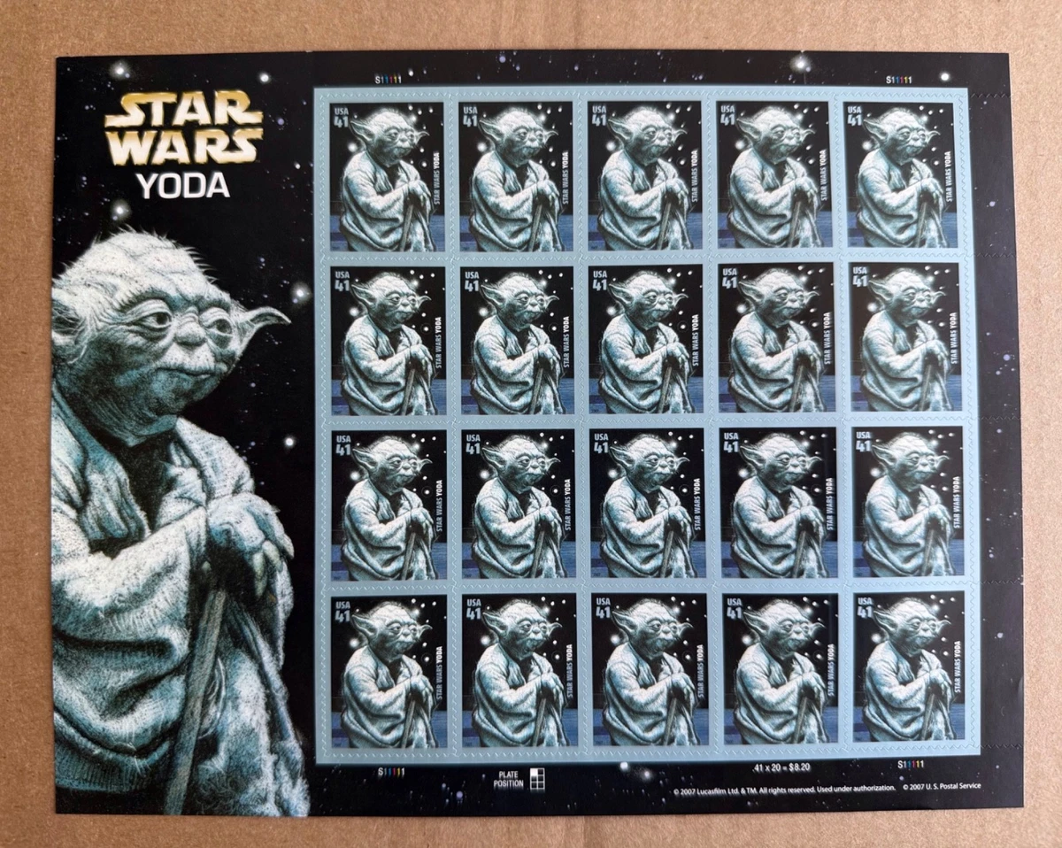 25+ Star Wars US Stamp Sheets 41 Cent Denomination for sale