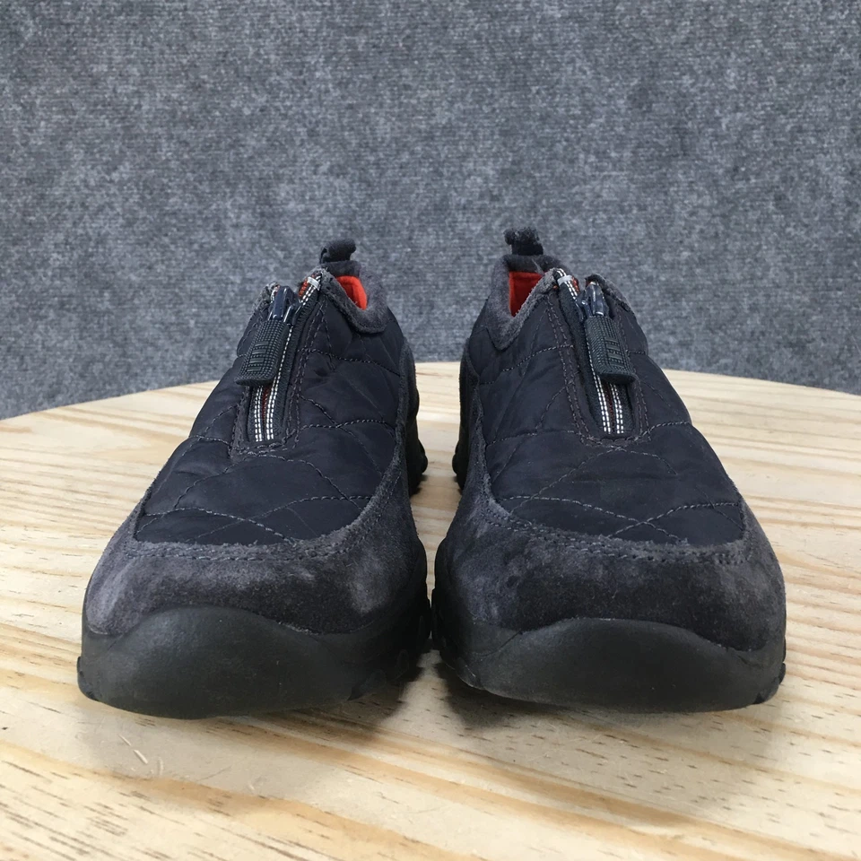 Zapatos Lands End Juveniles 4 M Zapatillas Sin Cordones Azul Frontal Cremallera Acolchado Parte Superior Baja Foto 4 de 4