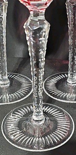 Nachtmann Kristall Cranberry Weingläser klar geschliffen 8 1/4" 6er Set - Bild 7 von 9