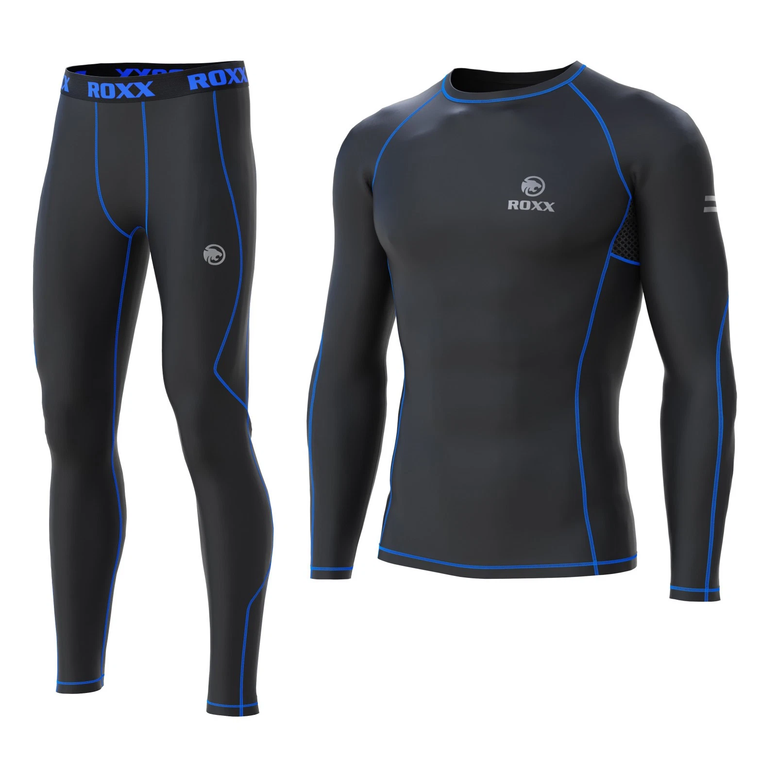 Mens Compression Tight Shirt Full Suit Set Thermal Base Layer Winter Pant Under