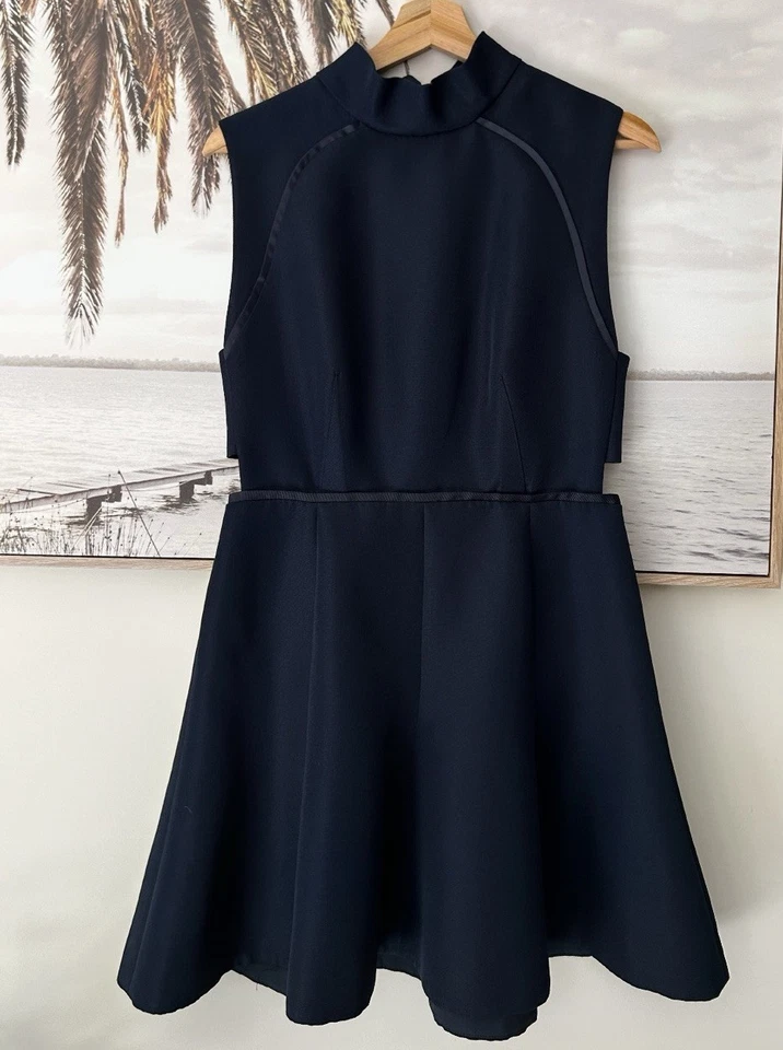 CAMILLA & MARC Vaporware French Navy A Line Skater Dress Size 12 10 - image 2 of 4