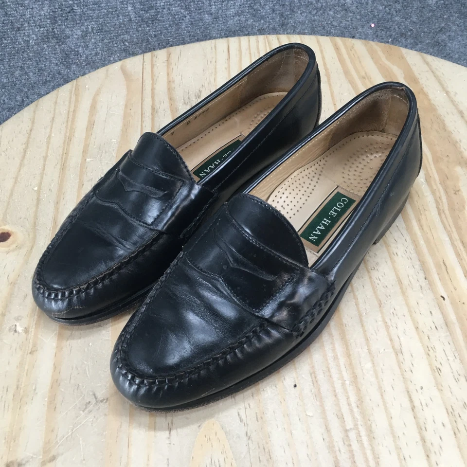 Cole Haan Pinch Zapatos Para Hombres 9 D Vestido Sin Cordones Penny Mocasín Plano Cuero Negro Foto 3 de 4
