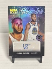 2023-24 Hoops Premium Stock Ink #HI-GAR Usman Garuba Silver Prizm Warriors