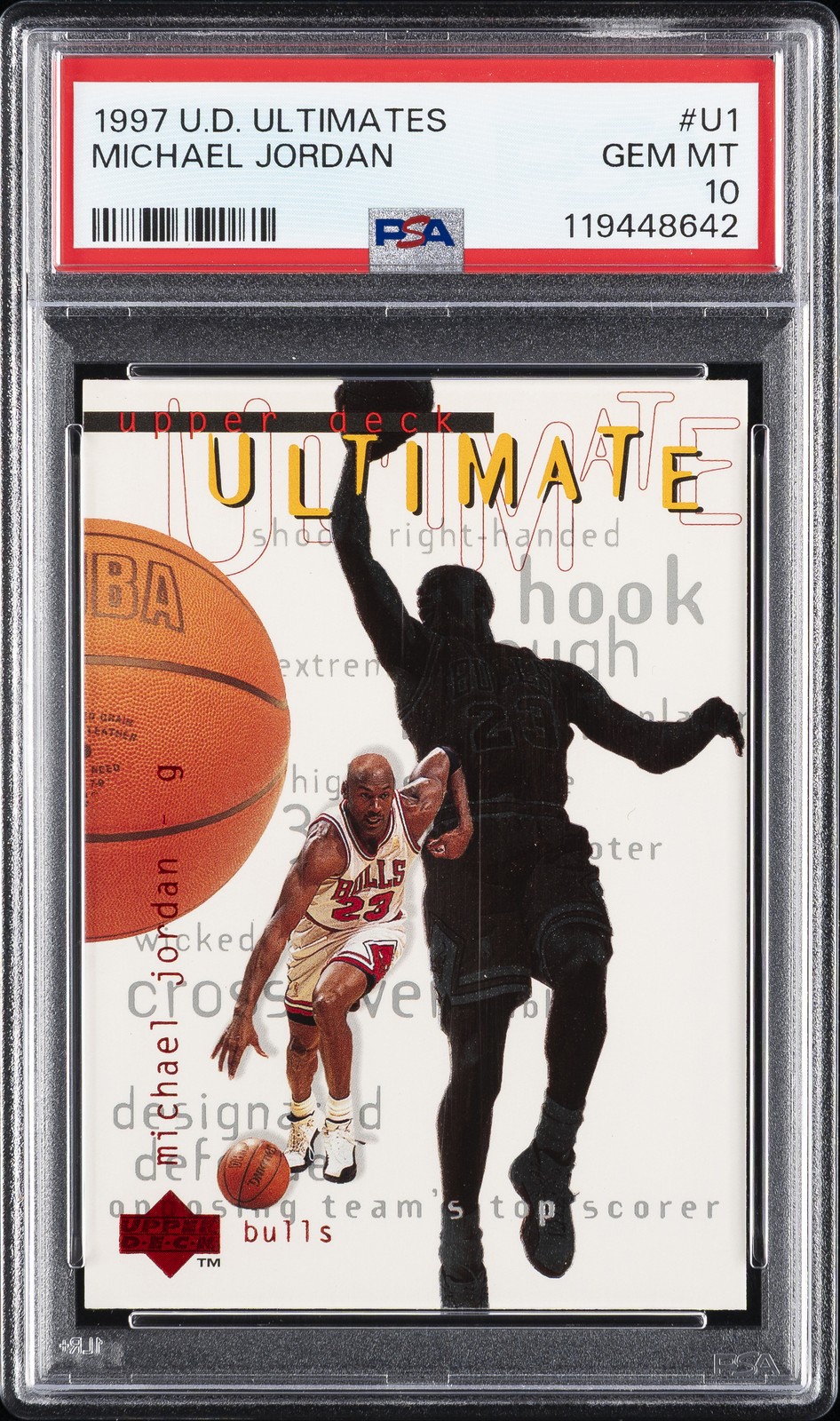 1997 UD ULTIMATES #U1 MICHAEL JORDAN PSA 10