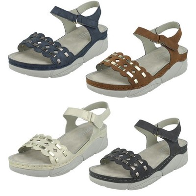 Damen Spot On Mittelhoher Keilabsatz Sandalen