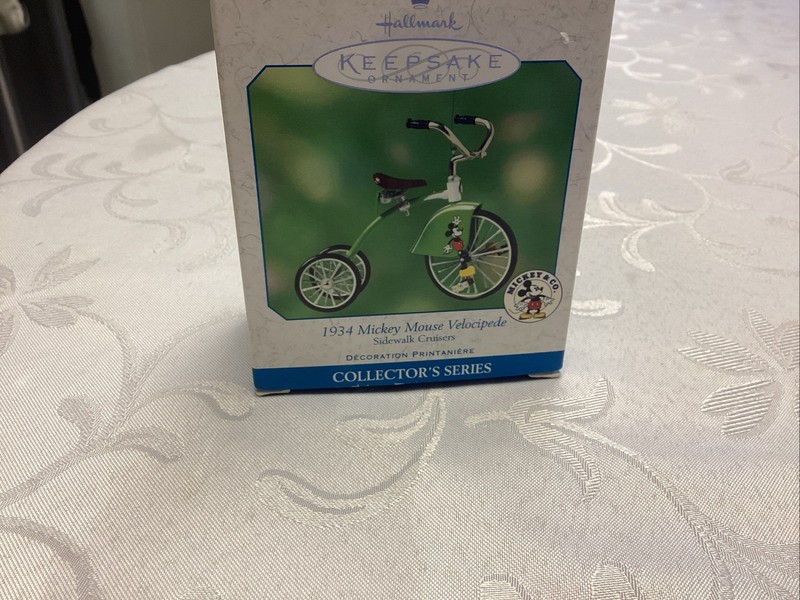 Hallmark Keepsake Ornament 1934 Mickey Mouse Velocipede Sidewalk Cruisers