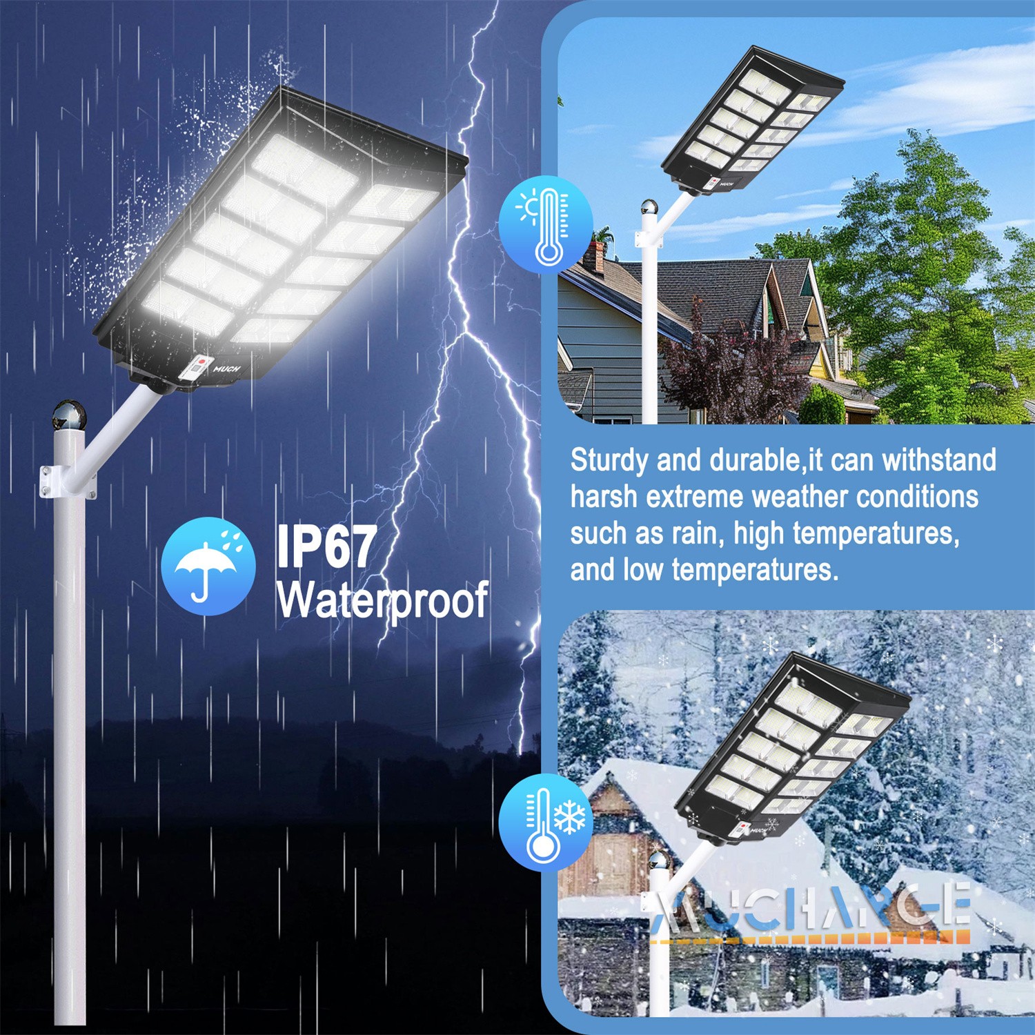7000W Street Lamps Motion Sensor Dusk To Dawn Super Bright Solar Lights Outdoor