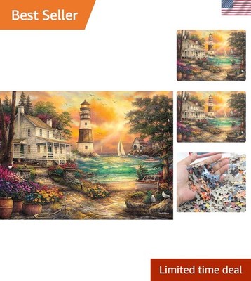 High-Quality 1000 Piece Jigsaw Puzzle: Chuck Pinson's Cottage By The Sea Artwork