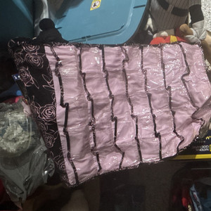 Pink & Black Fabric Hanging Shoe Organizer Multi-Pocket, Less Than 24 in