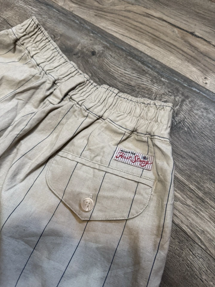 罕见复古 90 年代 Mirage First Swing 布鲁克林道奇队细条纹短裤 — 第 4/4 张图片