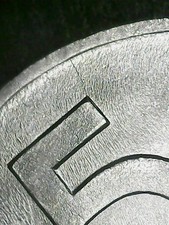 5 LIRE 1954 FIRMA DISTANTE ERRORE - FRATTURE E LINEA IN RILIEVO [U110]