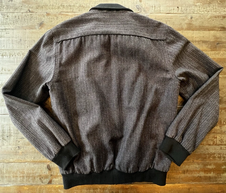 Винтажная шерстяная хлопковая куртка-бомбер Marc Jacobs сделано в США L идеальная на молнии серая - Изображение 3 из 4