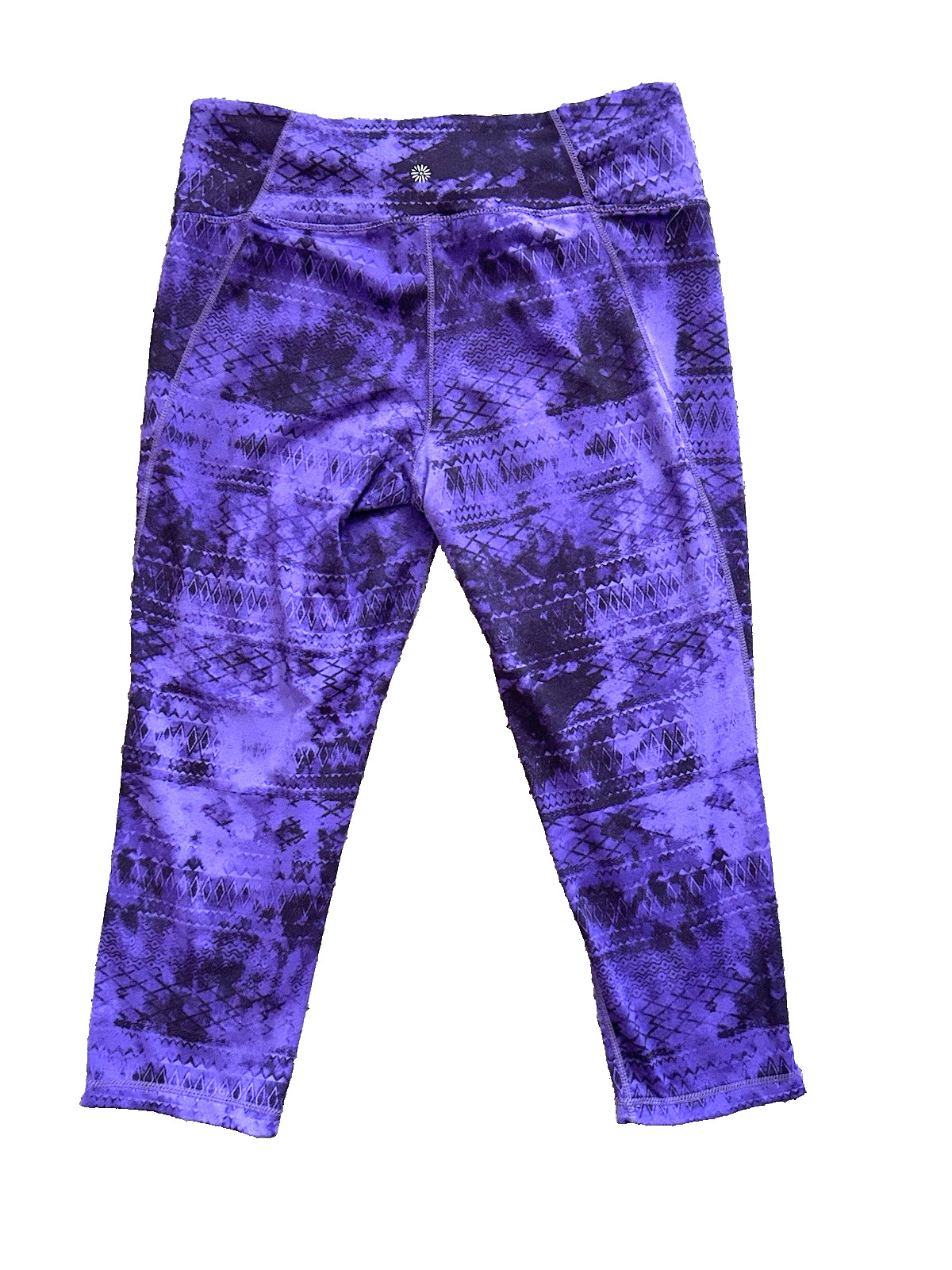 Purple and Black exercise stretch pants bottoms - image 2