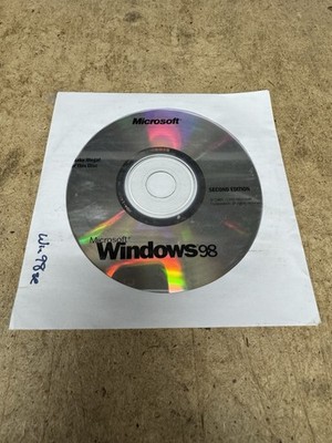 Vintage Microsoft Windows 98 Second Edition OEM OS CD + Product Key New Sealed
