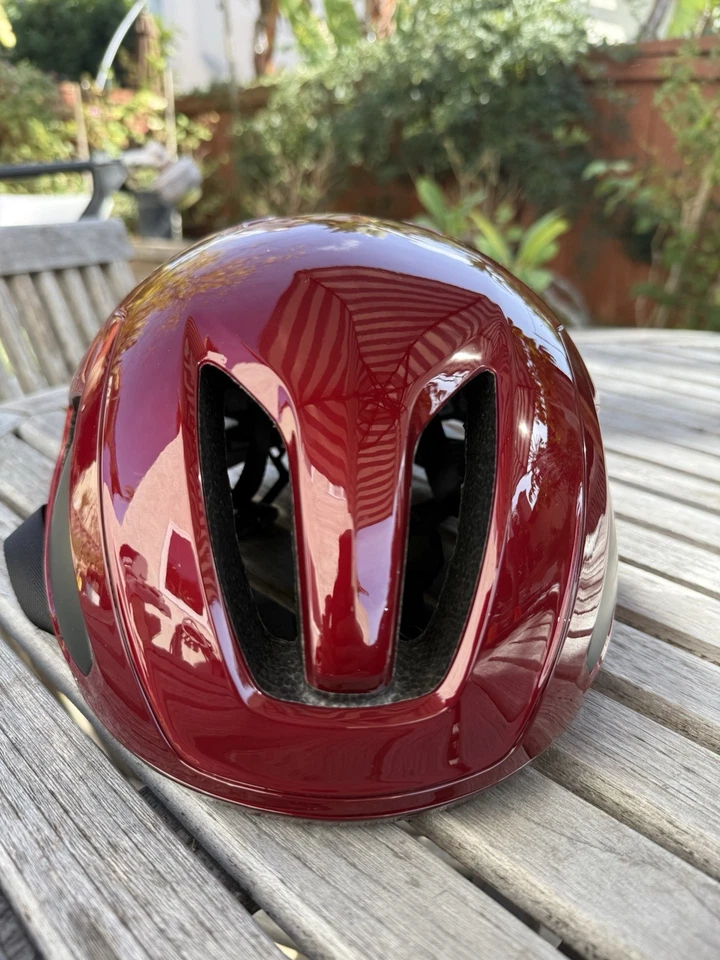 Capacete de ciclismo Lazer Vento Kineticore Aero vermelho metálico tamanho grande - Imagem 2 de 4