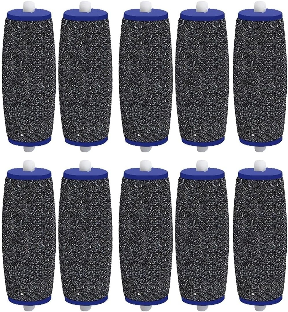 10 Pack Extra Coarse Replacement Rollers for Amope Pedi Refills 10pcs, Black