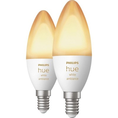 Philips Hue White Amb. Doppelpack E14 Kerze Doppelpack 2x470 LED Lampe