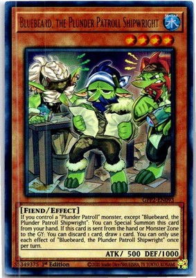 BLUEBEARD, THE PLUNDER PATROLL SHIPWRIGHT GFP2-EN093 ULTRA RARE YU-GI-OH MP