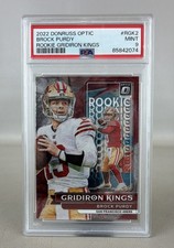 2022 Panini Donruss Optic - Rookie Gridiron Kings Brock Purdy #RGK-2 (RC), PSA 9