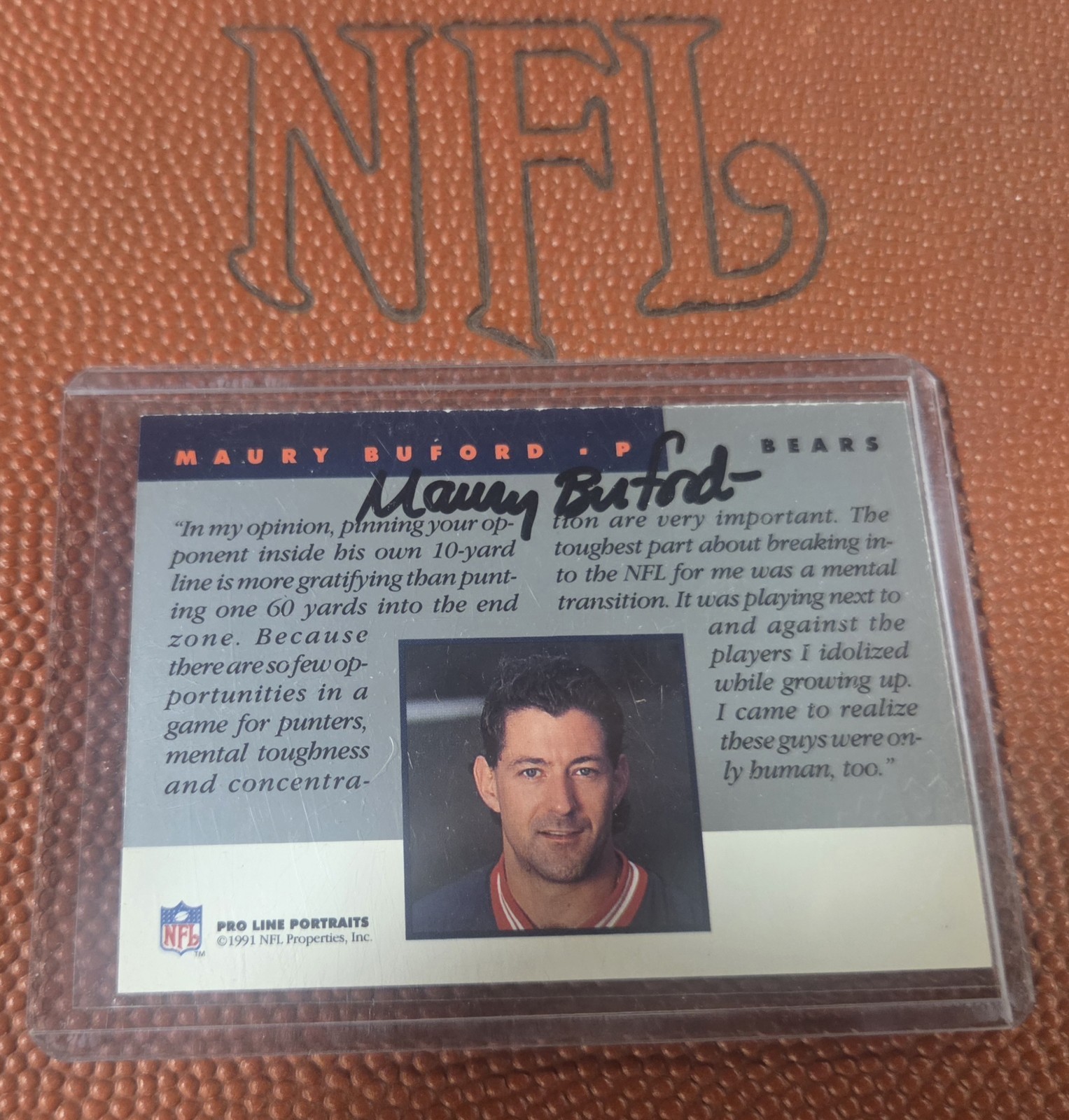 Maury Buford 1991 Pro Line Certified Authentic Autograph 