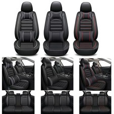 For Ford 5-seat Car Seat Covers Full Set Heavy Duty Leather Front Rear Protector For Ford 5-seat Car Seat Covers Full Set Heavy Duty Leather Front Rear Protector