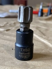 Halfords advanced Black Edition 3/8” Drive TX60 Torx Adapter Bit For Socket Set