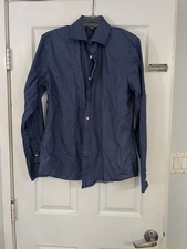 Tommy Hilfiger Slim Fit 16 34-35 Mens Multicolor Plaid Button Up Shirt 0731