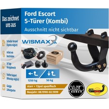 ANHÄNGERKUPPLUNG starr für Ford Escort 90-99 +13pol E-Satz