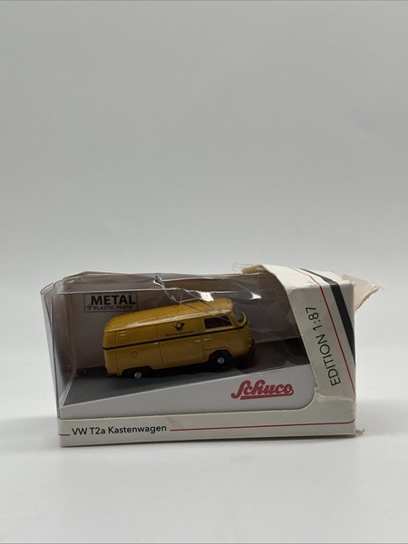 Schuco Vw T2A Dbp Deutsche Bunde Post Gelb 1:87 Limitiert Modellauto-image
