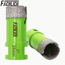 2pcs 25mm Diamond Core Drilling Bits Tile Hole Saw Porcelain Tile Granite Marble