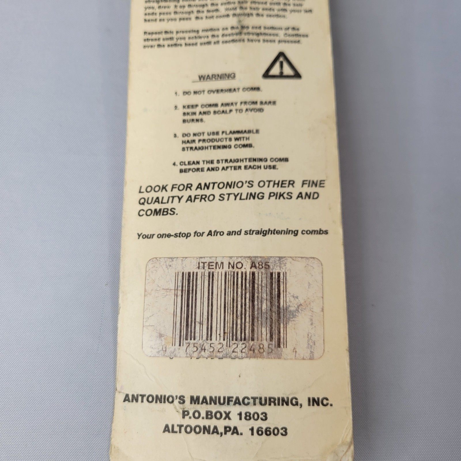 Lot Of Vintage Antonio's & Kizure - Straightening Comb & Stove Curling Iron Sz C