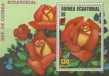 Timbre Flore Roses Guinée équatoriale 1663 ** - 87973GC