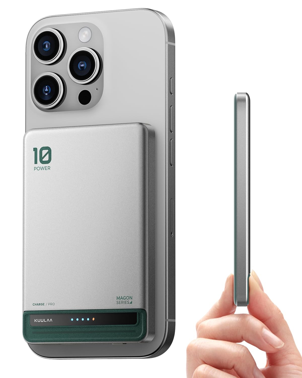 10000mAh MagSafe Battery Pack with 20W Type-C Ultra Slim Wireless Charging