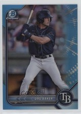 2022 Bowman Draft Chrome Sky Blue Refractor Dru Baker #BDC-158 6u5