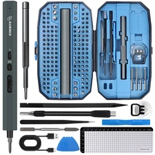 Mini Electric Screwdriver Set 155 in 1 Small Powered Screwdriver Cordless, 14...