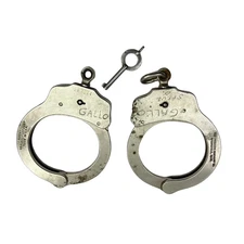 Vintage Peerless Handcuff Made in USA 1 Key Needs Chain Link