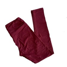LuLaRoe OS Leggings Solid Maroon Red
