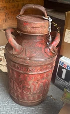 Rare 1920s Sinclair 5 Gallon Red Gas Can – Antique Vintage Oil Collectible