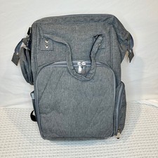 Hooks  Needles Knitting Crochet Organizer Backpack Gray Yarn Storage Bag Large