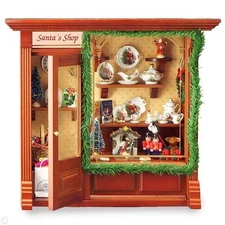 Reutter Porcelain Dollhouse Miniature Santa's Shop Front Display