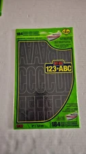 HY-KO #30035 184 BLACK 3” NUMBERS, LETTERS, & SYMBOLS. New