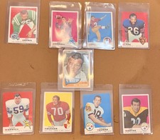 1960's NFL FOOTBALL CARD Team / Player Mixed Lot Of 16 Topps Vintage, Neat
