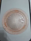 Vintage Depression Glass Rare 12" Cake Plate Pink Miss America by Anchor Hocking