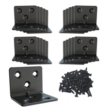 Black Stainless Steel Shelf Bracket,Joint Right Angle Bracket,L Shape Heavy D...