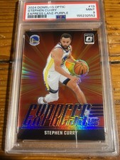 Stephen Curry 2024 Panini Donruss Optic #13 Purple Express Lane PSA 9 Mint