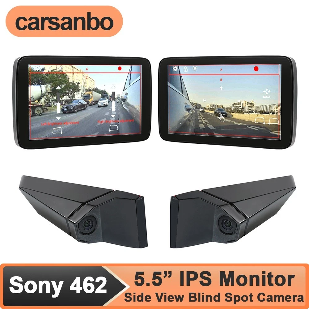 5.5Inch Car Side View Cameras Monitor Blind Spot Camera System With 1080P