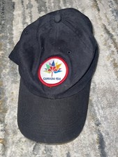 Canada 150 Years Anniversary Orange Red Baseball Cap Hat Adjustable & Lapel Pin