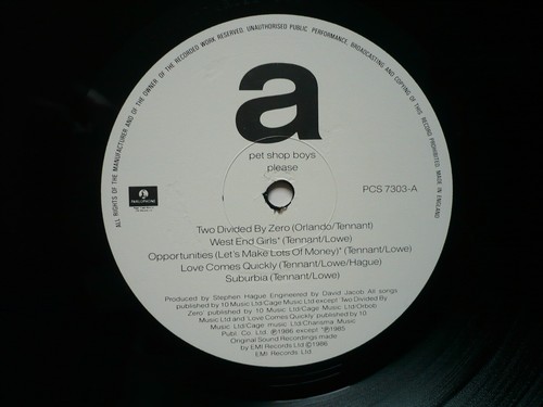 Pet Shop Boys Please Vinyl 1986 UK Parlophone 1st Press A3U/B2U LP - Picture 2 of 15