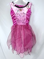 Barbie Girl Size 7-8 Pink Dress Up Butterfly Sleeveless Costume
