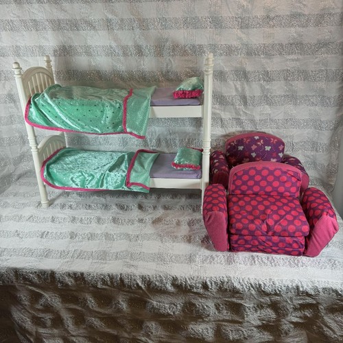 My Life Furniture Bunk Bed with Beddings 2 Couch Chair Sofa Pull Out